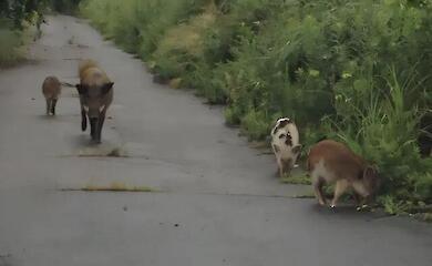 What happened to the wild boars after Fukushima