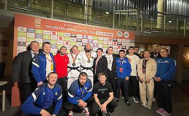 Ukrainian judokas with medals at the Judo Grand Prix in Linz (Austria)