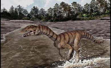 Palaeontologists have found a strange crocodile relative with a beak and small hands