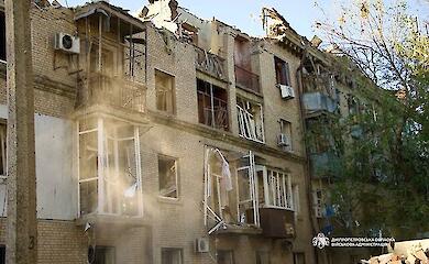 People continue to search for people under the rubble of a four-storey building in Dnipro, 2 June 2026
