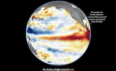 NASA has shown how El Ni&ntilde;o is intensifying in the Pacific Ocean