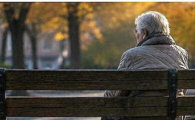 An older parent after adult children have moved out