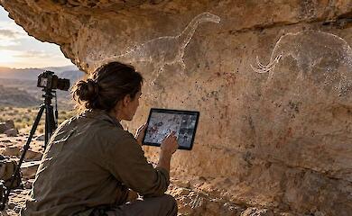 A scientist has cast doubt on the ‘dinosaurs’ depicted in the San rock art