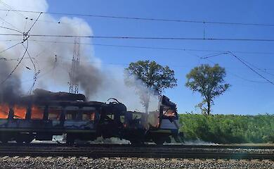 A train following Russia&rsquo;s attack on Ukraine, September 2026